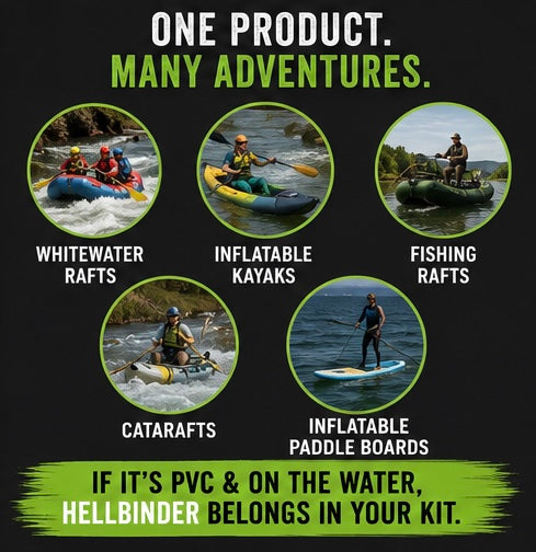 Hellbinder Emergency PVC Raft Repair Adhesive