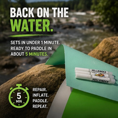 Hellbinder Emergency PVC Raft Repair Adhesive