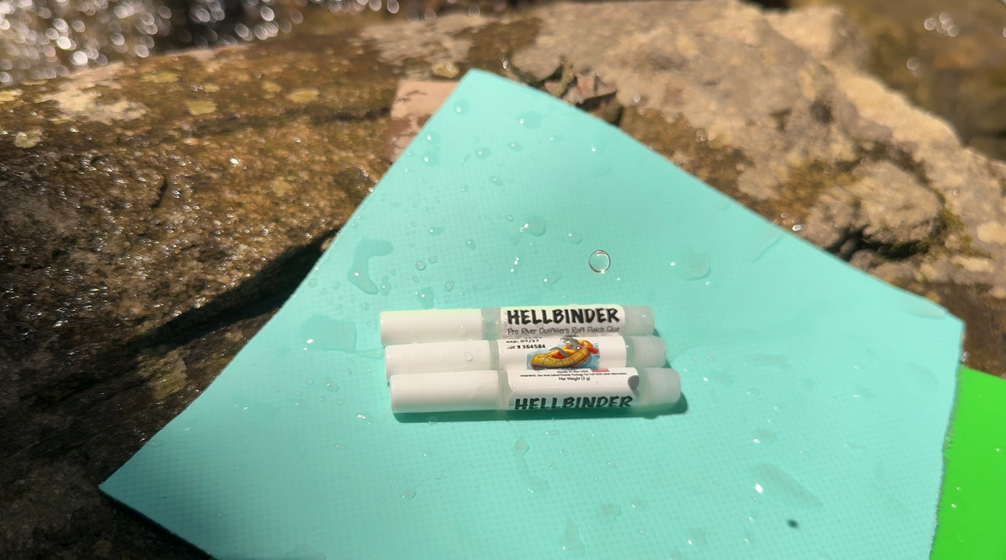Hellbinder Emergency PVC Raft Repair Adhesive